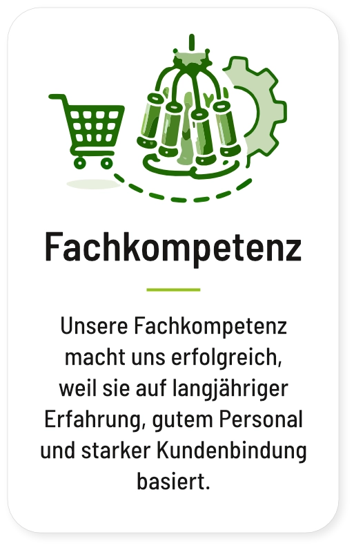 Fachkompetenz: Unsere Fachkompetenz macht uns erfolgreich, weil sie auf langjähriger Erfahrung, gutem Personal und starker Kundenbindung basiert.